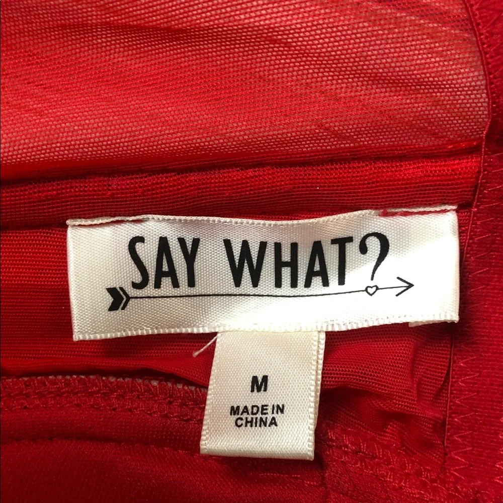 Say What? Vibrant Red Corset‎ Top